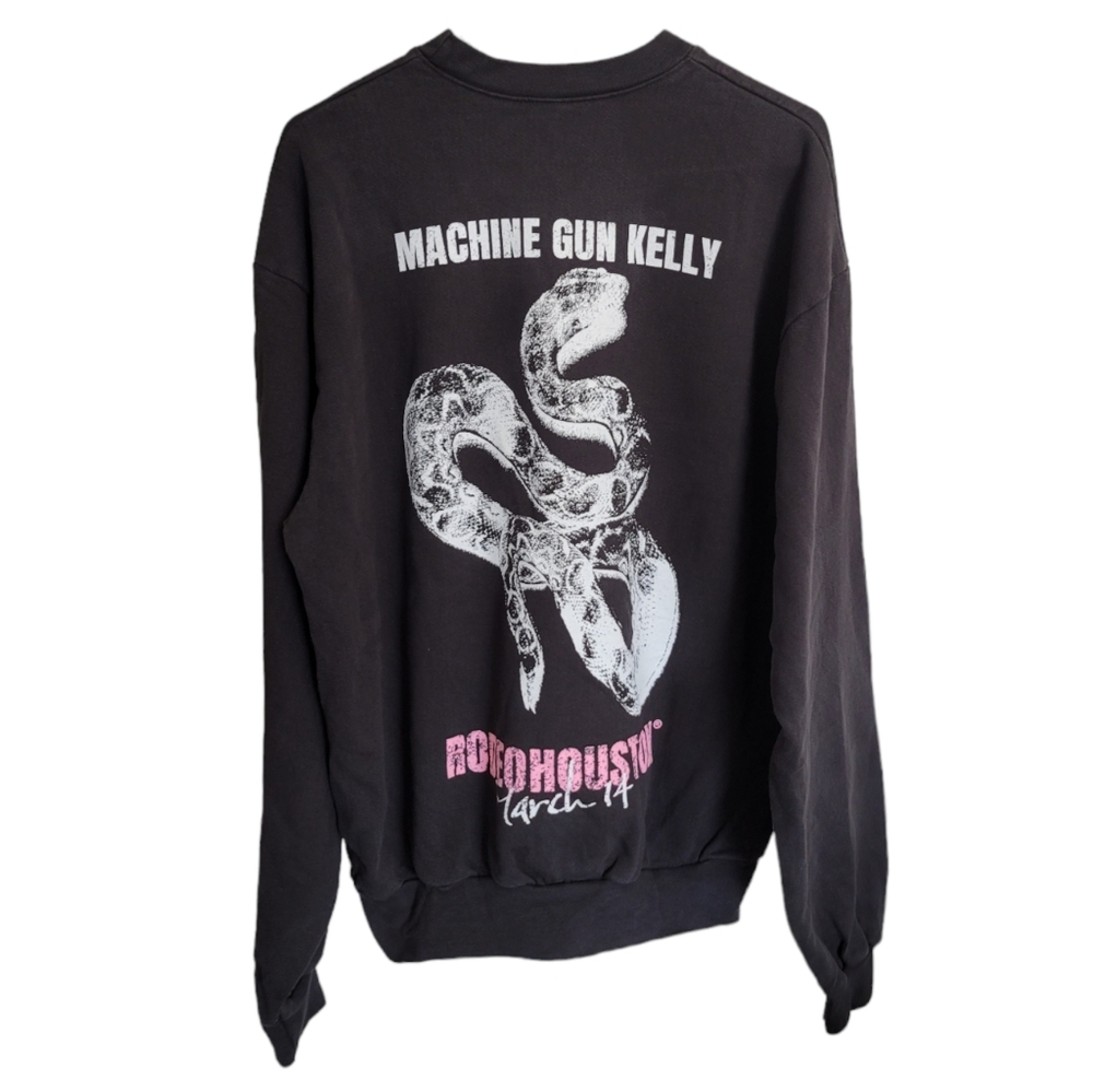 🆕️ Machine Gun Kelly Outlaw Rodeo Houston Crewneck Pullover Sweatshirt - Picture 6 of 9